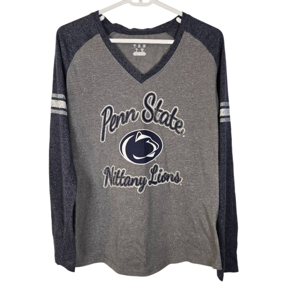 Penn State Nittany Lions Long Sleeve V-neck Shirt Women's Size Large - Picture 1 of 6